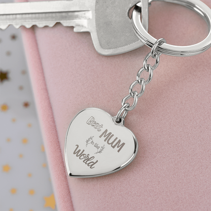 Mom Engraved Heart Keychain - Perfect Gift for Mother's Day