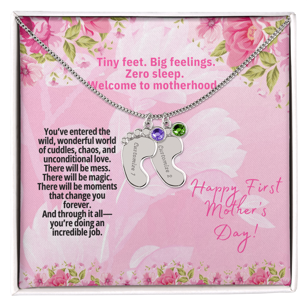 Baby Steps – Personalized Footprint Necklace for Mom