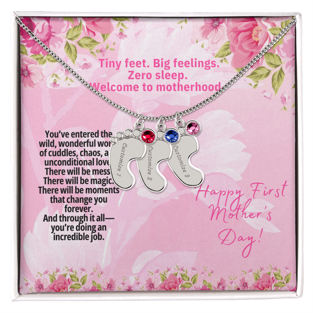 Baby Steps – Personalized Footprint Necklace for Mom