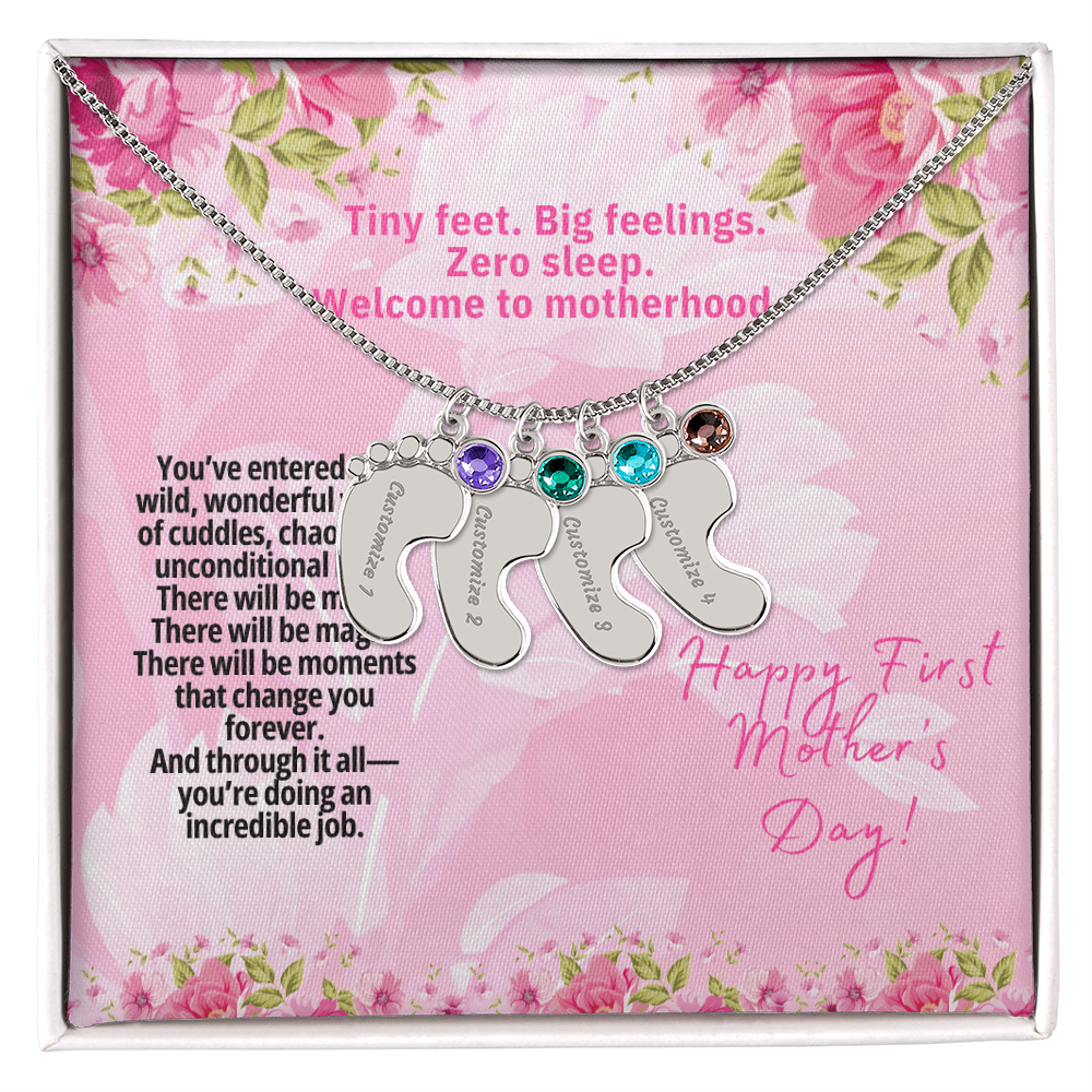 Baby Steps – Personalized Footprint Necklace for Mom