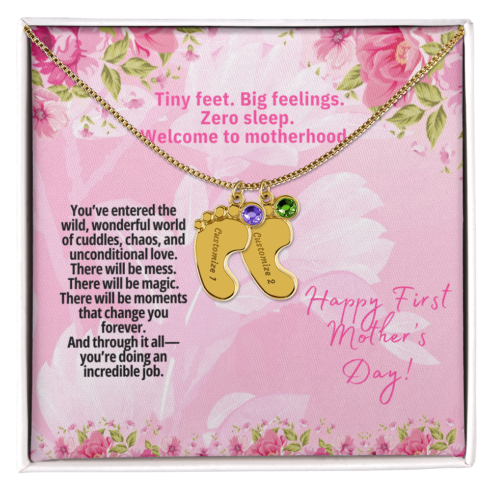 Baby Steps – Personalized Footprint Necklace for Mom