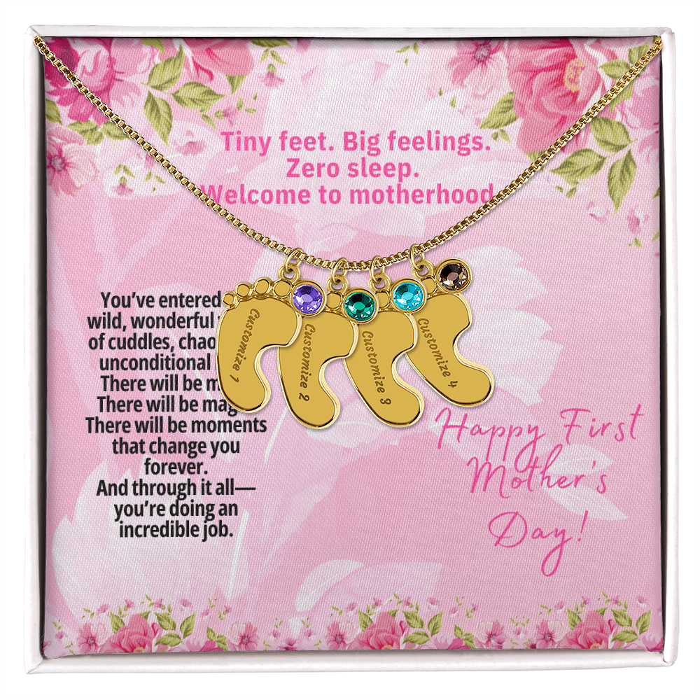 Baby Steps – Personalized Footprint Necklace for Mom