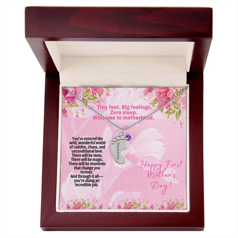 Baby Steps – Personalized Footprint Necklace for Mom
