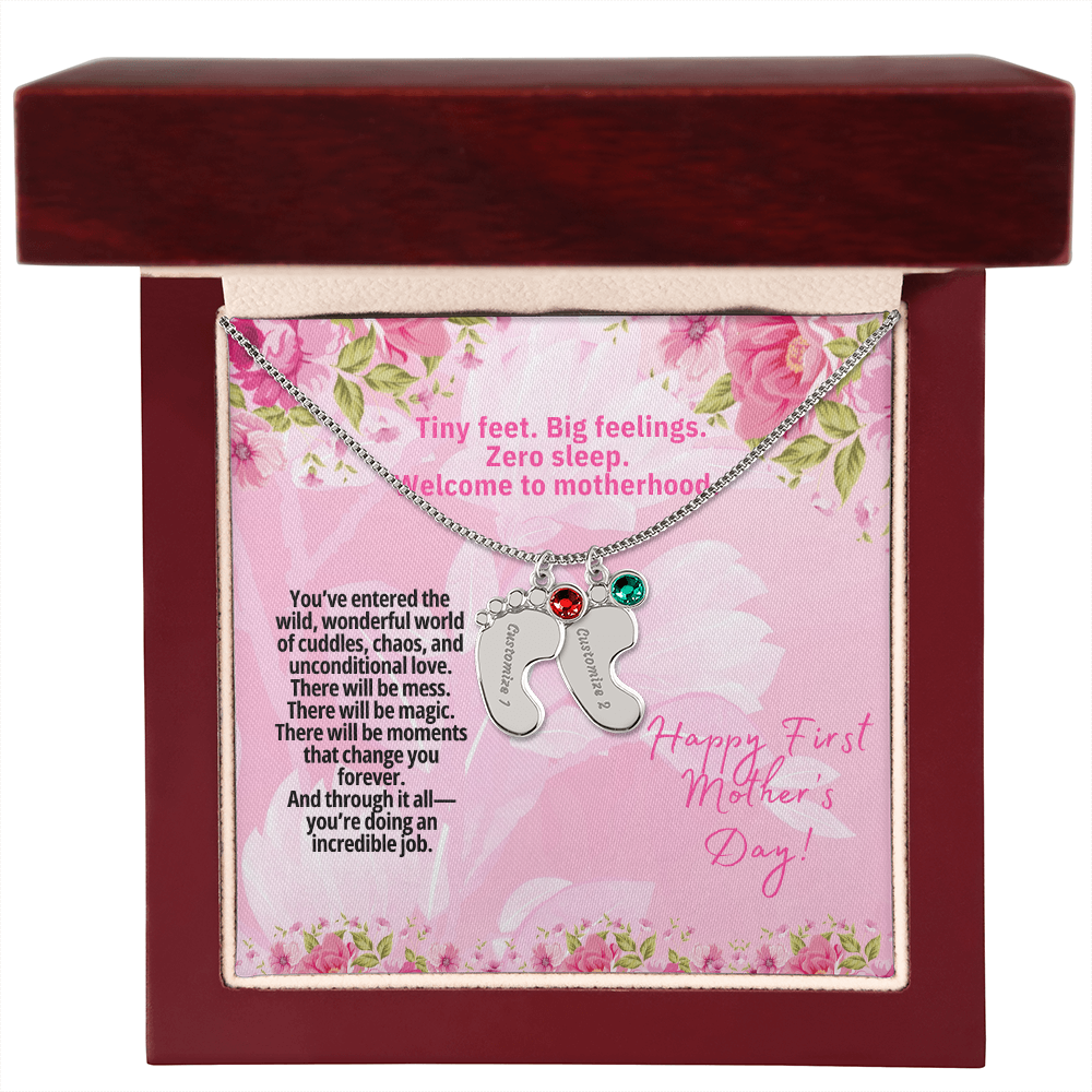 Baby Steps – Personalized Footprint Necklace for Mom