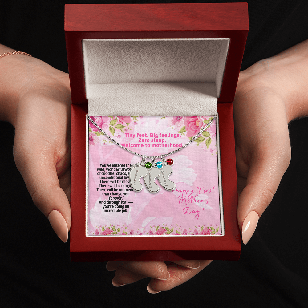 Baby Steps – Personalized Footprint Necklace for Mom