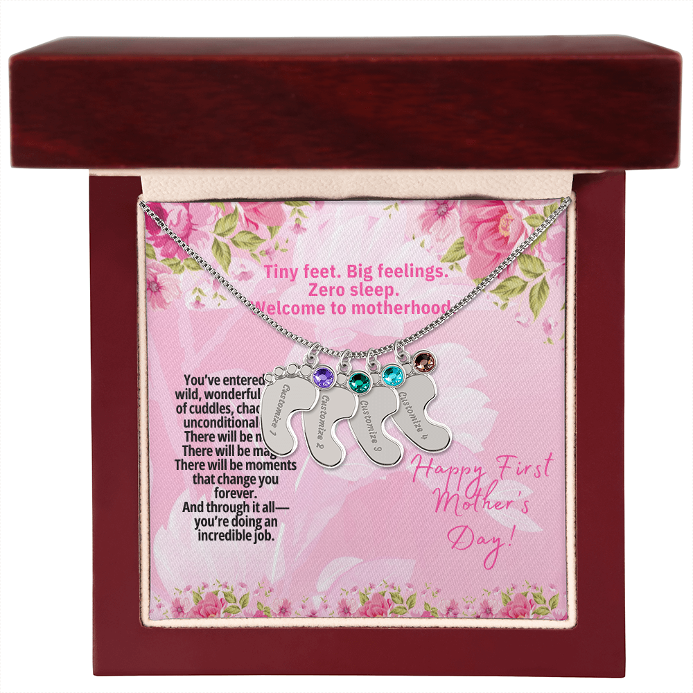 Baby Steps – Personalized Footprint Necklace for Mom