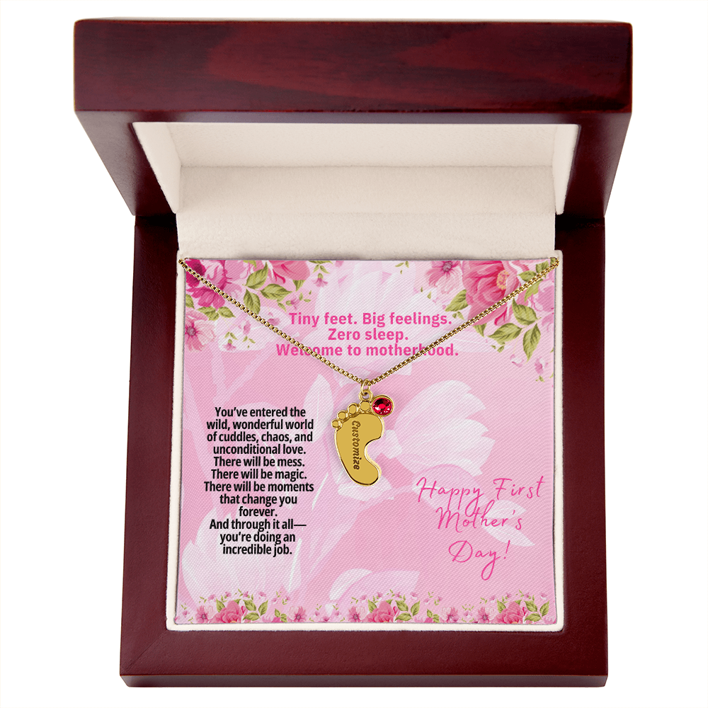 Baby Steps – Personalized Footprint Necklace for Mom