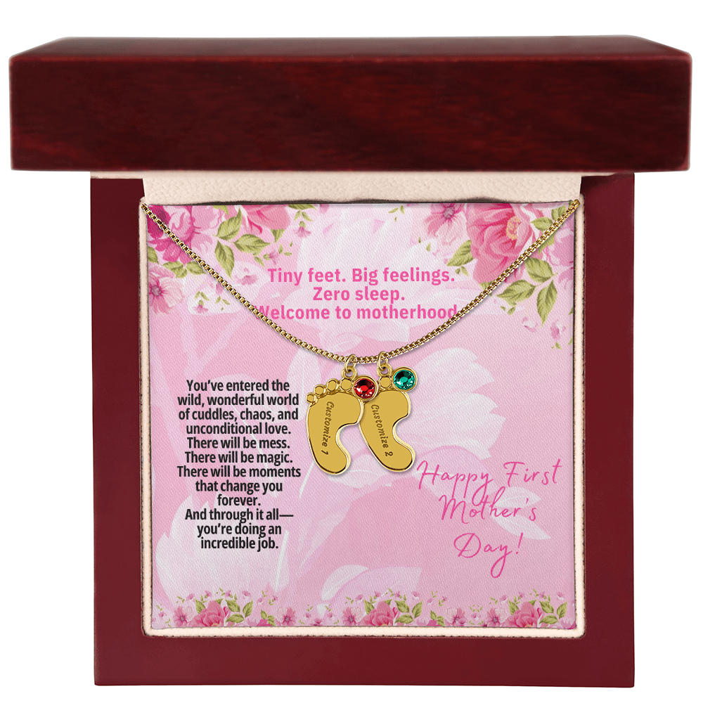Baby Steps – Personalized Footprint Necklace for Mom