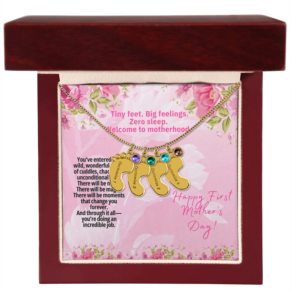 Baby Steps – Personalized Footprint Necklace for Mom